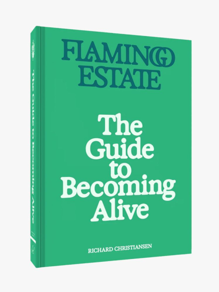 The Guide to Becoming Alive green book on light gray background